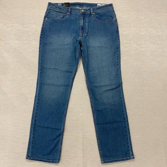 Buffalo David Bitton Jack Jeans Mens 36 x 32 Slim Fit Straight Medium Wash Denim - Picture 2 of 13